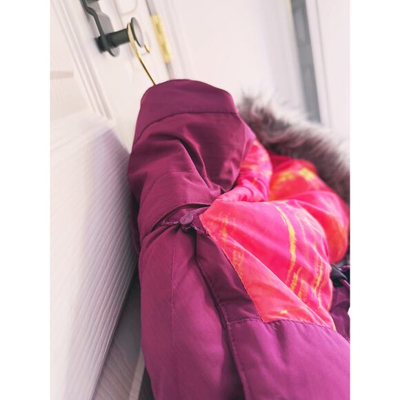 Oakley Full Zip Snowboarding Parka Fur Hood Ski Coat Medium Pink - Picture 5 of 12